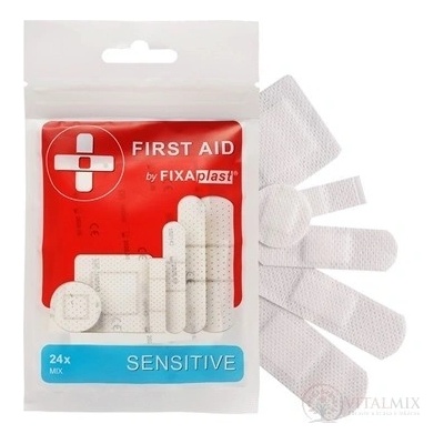 FIXAplast FIRST AID SENSITIVE náplasť MIX textilná 24 ks