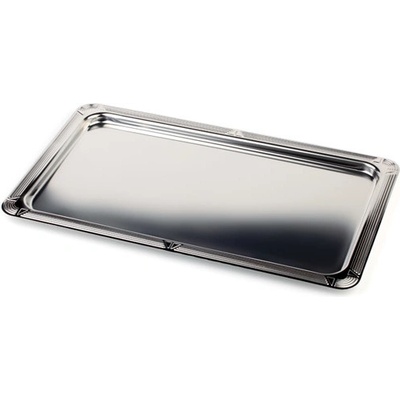 APS Servírovací tác obdélníkový s dekorativním okrajem GN 1 /2 325x265 mm Profi Line inox