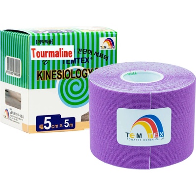 Temtex Tourmaline kinesiotape fialová 5 cm x 5 m