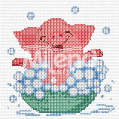 Milena Style Весело прасенце - гоблен със схема