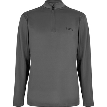 Boss Горнище Boss Men's Green 1/4 Zip Performance Tracksuit Top - Grey