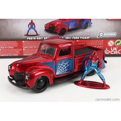 Jada Ford usa Pick-up With Spiderman Figure 1941 Červená Modrá 1:32