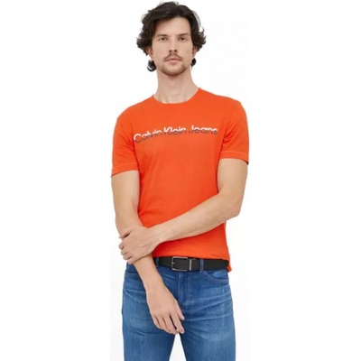 Calvin Klein pánske tričko oranžové