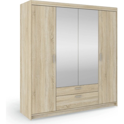 Wilsondo so zrkadlom Elenas 176 x 190 x 53 cm dub sonoma