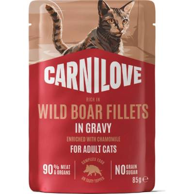 Carnilove Cat Pouch Gravy Wild Boar+Chamomile 85 g