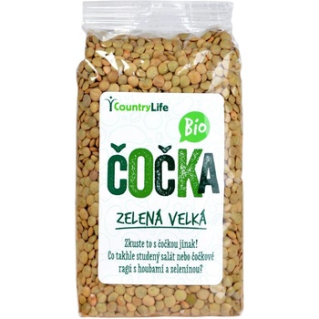 Country Life Bio Čočka zelená 0,5 kg