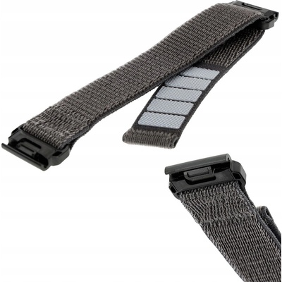 FIXED Nylon Sporty Strap for Garmin QuickFit 22mm, dark gray FIXNST2-QF22MM-GR