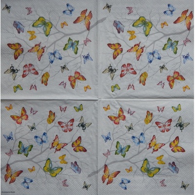 Ambiente obrúsky Motýlci na větvičce 33x33cm