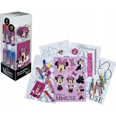 Disney Školní potřeby Minnie Mouse velký set 35ks s omalovánkami