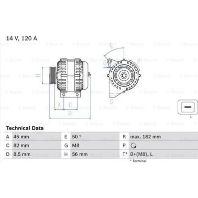 Alternátor BOSCH 0 986 041 150