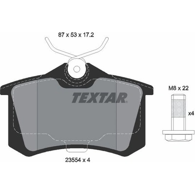 Sada brzdových platničiek kotúčovej brzdy ( na jednu nápravu) TEXTAR 2355402