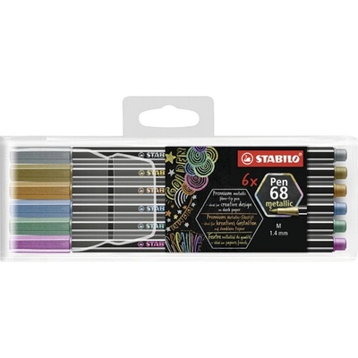 Stabilo Pen 68 metalický 6 ks