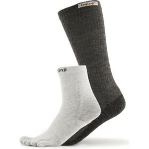 Injinji Мъжки туристически чорапи Injinji Liner+Hiker Walking socks - Charcoal / Heather Grey - размер 37-44 (EU) (201-6539-0111)