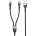 DeTech Кабел за данни DeTech DE-52UCC, 2 in 1, USB - 2хType-C, 1.0m, Black - 40517 (DE-40517)