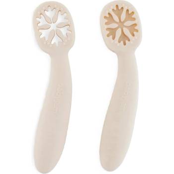 BabyJem Бебешки лъжички Babyjem - My First Spoon, 2 броя, Ecru (903)