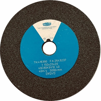 Tyrolit 49C80K9V40 Brúsny kotúč 150 x 20 x 20 mm 80 T416390