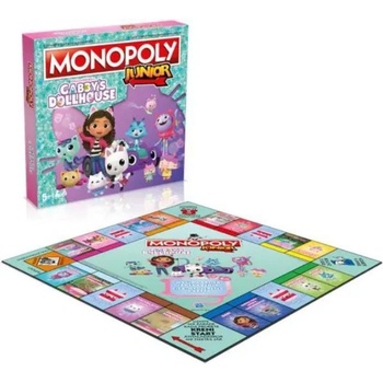 Winning Moves Монополи Джуниър - издание Gabby’s Dollhouse - унгарски език (WM04157-HUN-6)