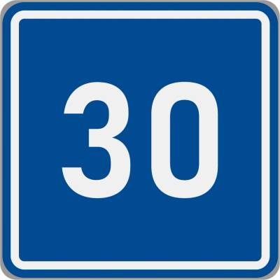 Dopravní značka IP5 (30) Doporučená rychlost