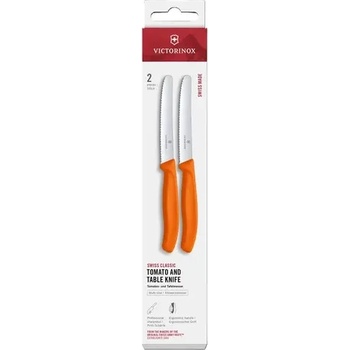 Image 1 of Victorinox Комплект от два ножа за домати Victorinox Swiss Classic 11 см. , назъбено острие, оранжеви, кутия (6.7839.2C1)