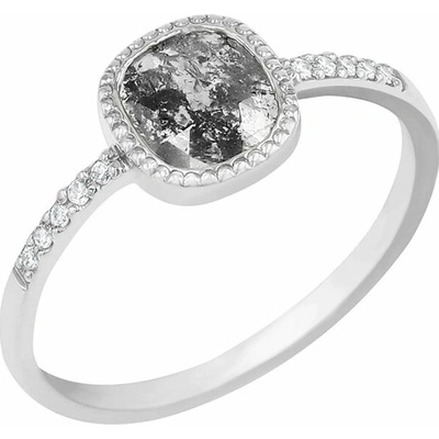 Eppi Prsteň s emerald salt and pepper diamantom a lab grown diamantmi Miriam R43622