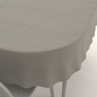 Biante Oválny obrus imitácia brúsenej kože Alcantara ALC-014 Svetlo sivý 50x100 cm