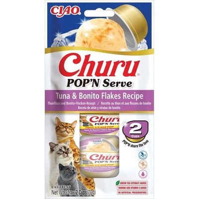 Inaba Churu POP'N SERVE tuňák a vločky bonito 2 x 35 g