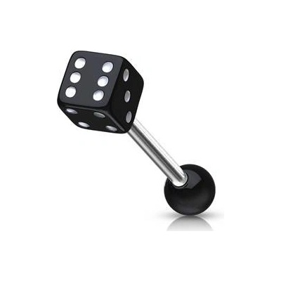 Šperky4U piercing do jazyku hrací kostka PJ01087-K