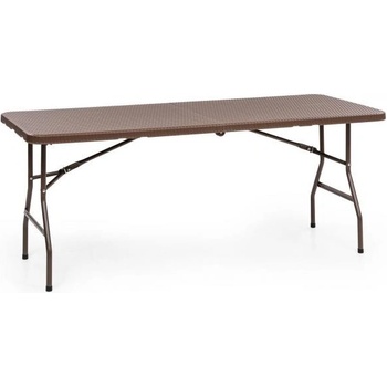 Blumfeldt Burgos Family, skladací stôl, polyratan, 178 x 73 cm plocha stola, 6 osôb, hnedý (GDM10-Burgos Family)