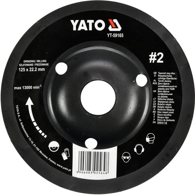 Yato Rotační rašple úhlová 125 mm typ 2 YT-59165
