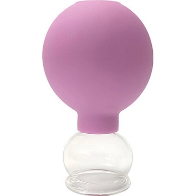 Acus Med Skleněná vakuová bublina s gumovou perletí 2,5 cm kaštanová