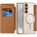 Techsuit Калъф за Samsung Galaxy S26 Plus - SmartMag Book Case - Techsuit - Кафяв (KF2360134)