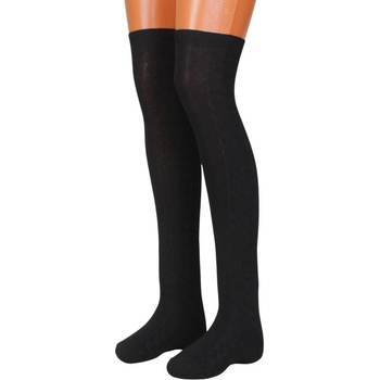 Дамски 7/8 чорапи в черно със сърца