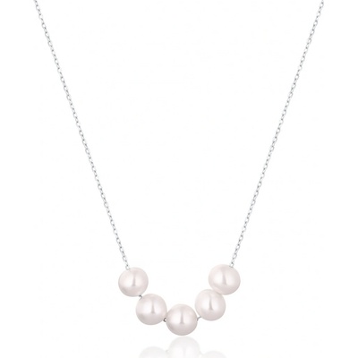 JwL Luxury Pearls Jemný strieborný náhrdelník s pravými riečnymi perlami JL0782