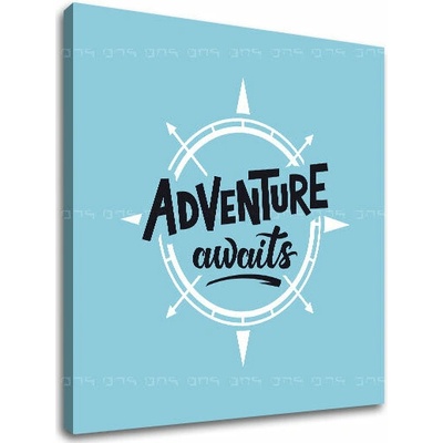 Motivačný obraz na stenu Adventure awaits_001 - 30x30 cm