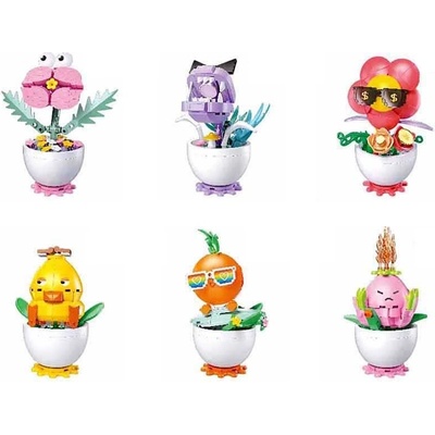 Sluban P8029 Rostliny v květináči Displej 6 ks