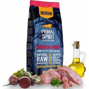 PRIMAL Spirit Iberian Pork - пълноценна натурална храна за кучета с 65% прясно иберийско свинско