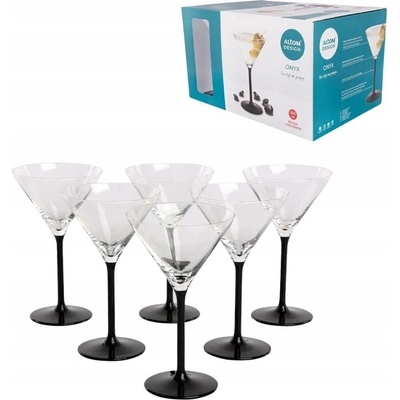 Design Skleničky na martini komplet Altom Onyx 6 x 260 ml