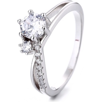 DELIS Пръстен от сребро 925, jw1309, елегантен дизайн с камък, с родиево покритие (jw1309)