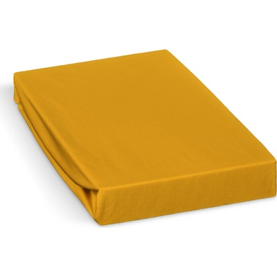 Polášek jersey prostěradlo tmavě žluté 120x220