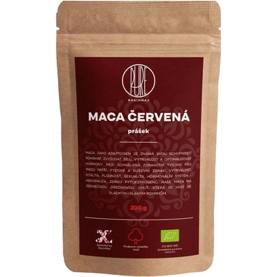 BrainMax Pure Maca červená BIO prášok 200 g