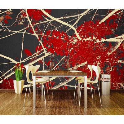 Dimex XL-229 vliesová fototapeta na zeď Red blossom rozměry 330 x 220 cm
