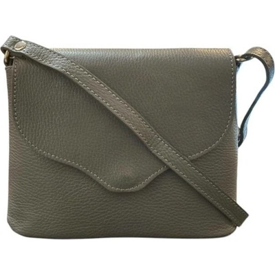Vera Pelle dámská kožená crossbody kabelka tmavě 1661 D27 tm. šedá