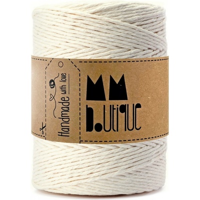 MMboutique bavlněná šňůra na macramé Single twist 2mm 125m Natural