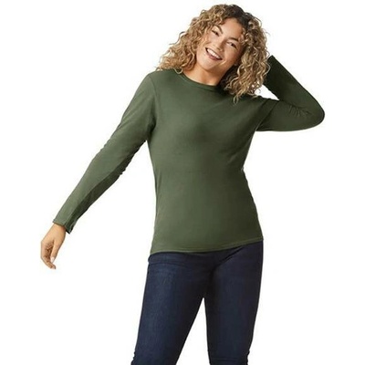 Gildan triko s dlouhým rukávem G64400 Military Green
