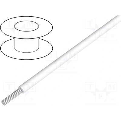 Alpha Wire 2845/19 WH005 Vodič HookUp Wire lanko Cu 22AWG PTFE bílá 250V 30,5m