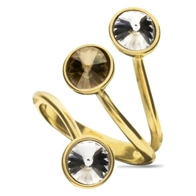 Spark prsten se Swarovski Elements Rotundus Gold 9090 Gold Shadow
