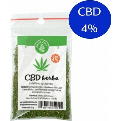 Zelená Země CBD Herba 4% k dalšímu zpracování 5g