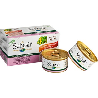 Schesir кучешки Multipack пиле с агнешко 4 x 85 г