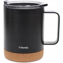 Homla Termohrnček TORREL čierny 400 ml s veľkým uchom