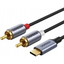 Ugreen CM451 USB-C na 2x RCA (Cinch) 1,5m, černý